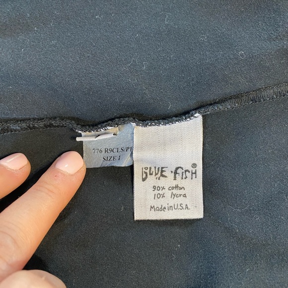 Blue fish black pants with seahorse design. - Picture 4 of 4